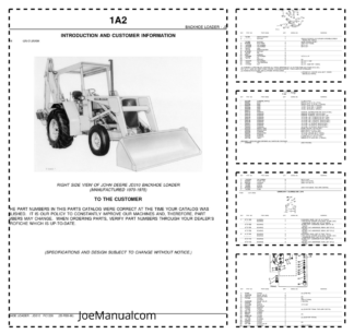 John Deere 310 Backhoe Loader Parts Catalog PC1226