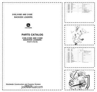 John Deere 310E 310SE 315SE Backhoe Loader Parts Catalog PC2574-06