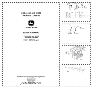 John Deere 310E 310SE 315SE Backhoe Loaders Parts Catalog PC2574