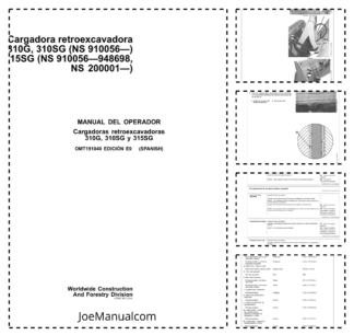 John Deere 310G 310SG 315SG Backhoe Loader Operators Manual OMT191040-E0 ES