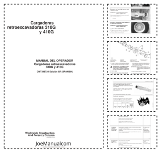 John Deere 310G 410G Backhoe Loader Operators Manual OMT216721 ES