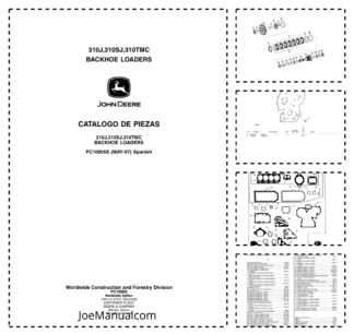 John Deere 310J 310SJ 310TMC Backhoe Loader Parts Catalog PC1005S ES
