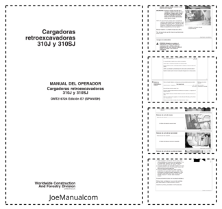 John Deere 310J 310SJ Backhoe Loader Operators Manual OMT216724-E7 ES