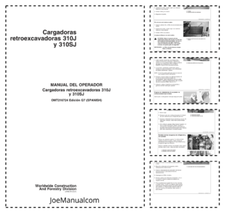 John Deere 310J 310SJ Backhoe Loader Operators Manual OMT216724-G7 ES