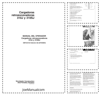 John Deere 310J 310SJ Backhoe Loader Operators Manual OMT216724-G9 ES