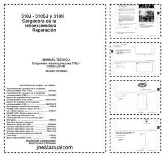 John Deere 310J 31SJ 310K Backhoe Loader Repair Manual TM10151 ES