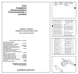 John Deere 310J Backhoe Loader Service Manual TM10135 ES