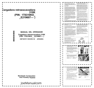 John Deere 310K Backhoe Loader Operators Manual OMT305707-D2 ES