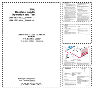 John Deere 310L Backhoe Loader Operation and Test Service Manual TM14156X19