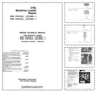 John Deere 310L Backhoe Loader Repair Manual TM13292X19
