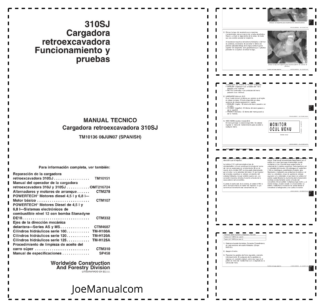 John Deere 310SJ Backhoe Loader Operators Manual TM10136 ES