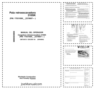 John Deere 310SK Backhoe Loader Operators Manual OMT305721-K4 ES