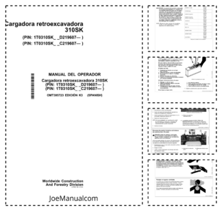 John Deere 310SK Backhoe Loader Operators Manual OMT305723-K3 ES