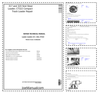 John Deere 317 320 Track Loader Repair Manual TM2152 CT322