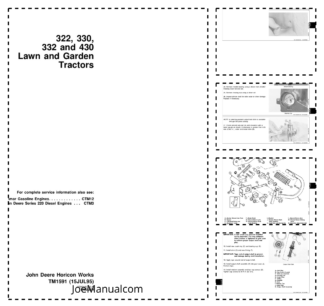 John Deere 322 330 332 430 Tractor Service Manual TM1591