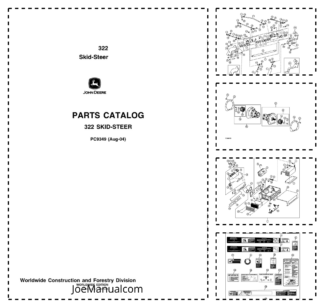 John Deere 322 Skidsteer Parts Catalog PC9349
