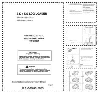John Deere 330 430 Log Loader Technical Service Manual TMF278359