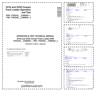 John Deere 331G 333G Track Loader Operation and Test Service Manual TM14062X19