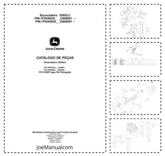 John Deere 350GLC Excavator Parts Catalog PC11300P-16 PT