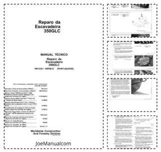 John Deere 350GLC Excavator Service Manual TM12321 PT