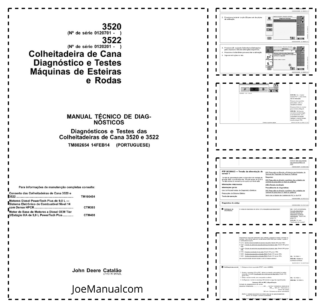 John Deere 3520 3522 Sugarcane Harvester Diagnostic Service Manual TM802654 PT