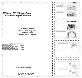 John Deere 3520 3522 Sugarcane Harvester Repair Manual TM100419-11