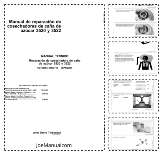 John Deere 3520 3522 Sugarcane Harvester Repair Manual TM100463 ES