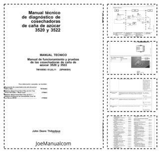 John Deere 3520 3522 Sugarcane Harvester Service Manual TM100563-11 ES