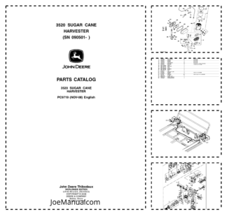 John Deere 3520 Sugarcane Harvester Parts Catalog PC9719-08