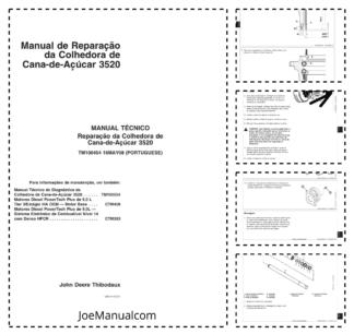 John Deere 3520 Sugarcane Harvester Repair Manual TM100454 PT
