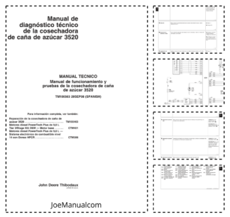 John Deere 3520 Sugarcane Harvester Service Manual TM100563 ES