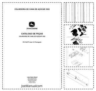 John Deere 3522 Sugarcane Harvester Parts Catalog PC11427P-13 PT