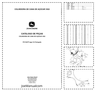 John Deere 3522 Sugarcane Harvester Parts Catalog PC11427P PT