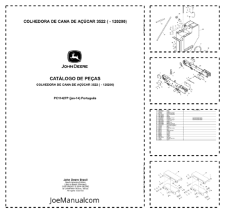 John Deere 3522 Sugarcane Harvester Parts Catalog SN -120200 PC11427P-14 PT