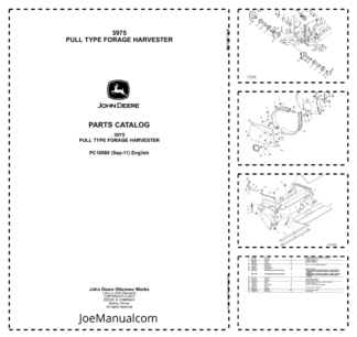 John Deere 3975 Pull Type Forage Harvester Parts Catalog PC10889