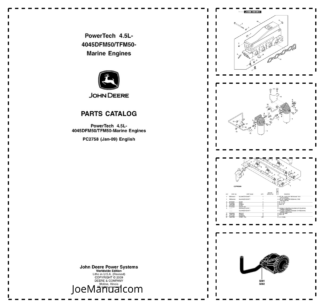 John Deere 4.5 L 404DFM50 TFM50 Marine Engine Parts Catalog PC2758