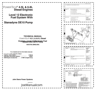 John Deere 4.5 L 6.8 L PowerTech Engine Level 12 Electronic Fuel System Stanadyne DE10 Service Manual 03OCT05