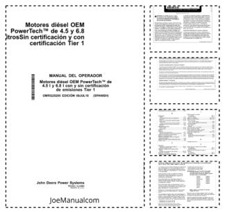 John Deere 4.5 L 6.8 L PowerTech Engine Operators Manual OMRG25205 ES