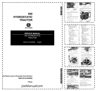 John Deere 400 Hydrostatic Tractor Service Manual SM2103