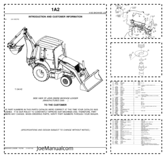 John Deere 410G Backhoe Loader Parts Catalog 2000- PC2756