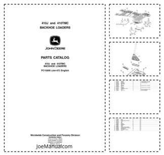 John Deere 410J 410TMC Backhoe Loader Parts Catalog PC10006