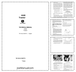 John Deere 4440 Tractor Service Manual TM1182