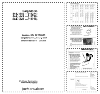 John Deere 444J 544J 624J Wheel Loader Operators Manual OMT200810-G0 ES