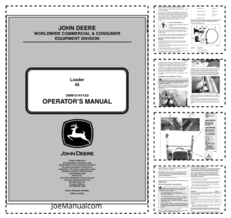 John Deere 45 Loader Operators Manual OMM151414E0