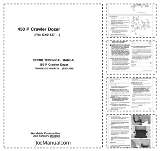 John Deere 450 P Crawler Dozer Repair Manual TM14628C019