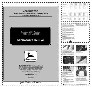John Deere 4500 4600 4700 Tractor Operators Manual OMLVU10940-K9