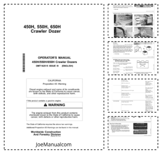 John Deere 450H 550H 650H Crawler Dozer Operators Manual OMT182515-19