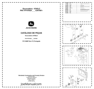 John Deere 470GLC Excavator Parts Catalog PC11288P PT