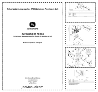 John Deere 4730 Sprayer Parts Catalog PC11037P-13 PT