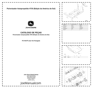 John Deere 4730 Sprayer Parts Catalog PC11037P-15 PT